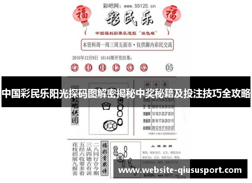 中国彩民乐阳光探码图解密揭秘中奖秘籍及投注技巧全攻略